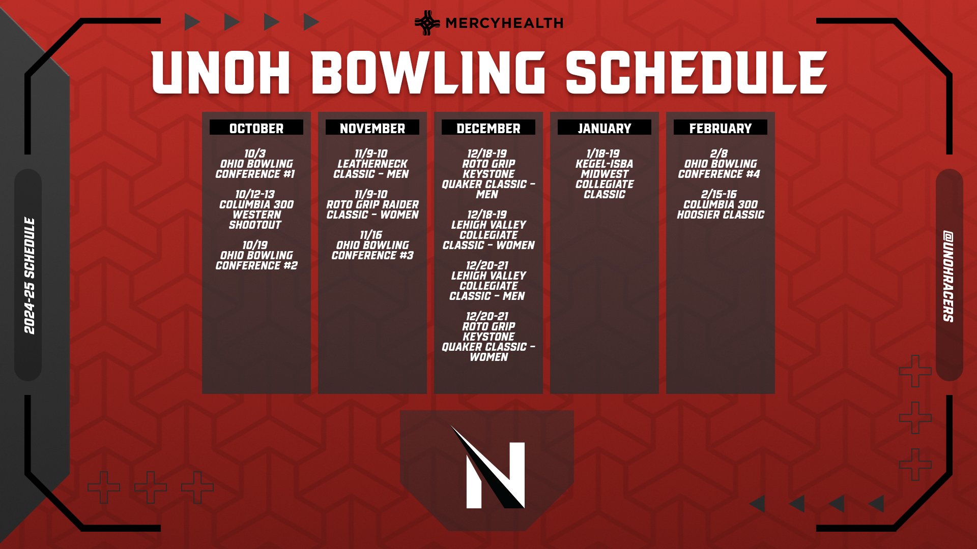 Men's and Women's Bowling Release 2024-25 Schedule